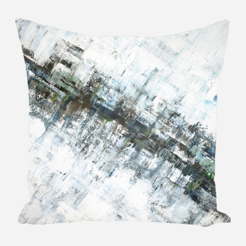 Housse et insert de coussin carré en lin par John Beard, 17 po x 17 po