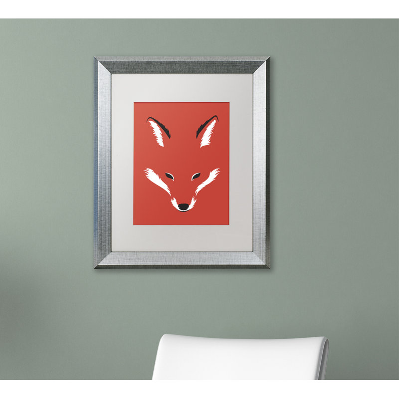 « foxy shape » par robert farkas, impression encadrée, H 14 po x l 11 po x P 0,5 po, Noir, Argent