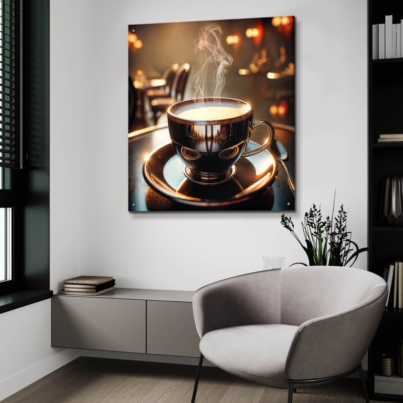 Art contemporain en verre acrylique, H 36 po x l 36 po x P 0,2 po