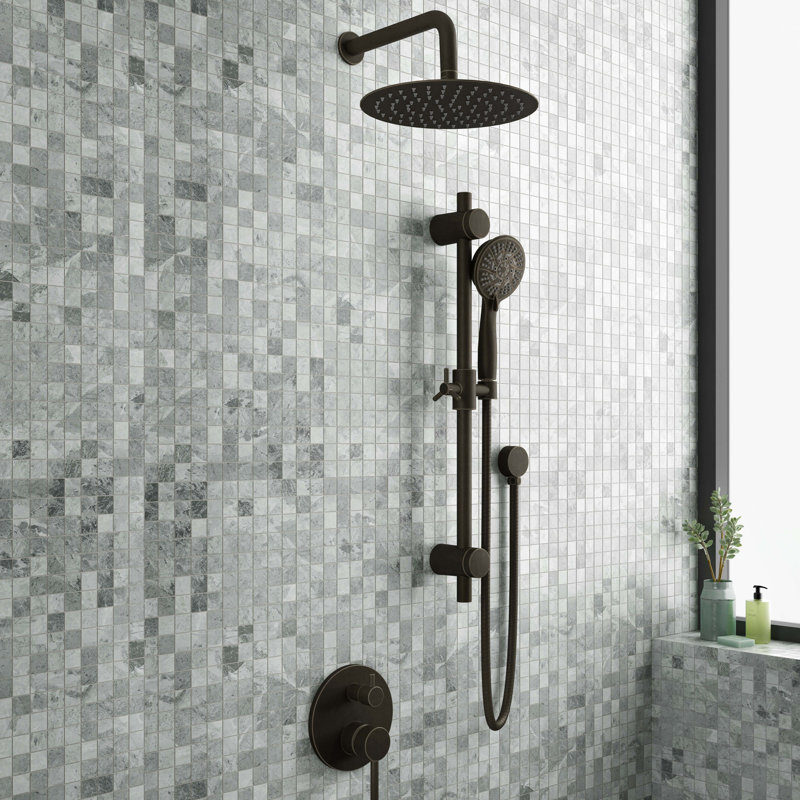 Oil-Rubbed Bronze Adjustable Multi-Head Shower System