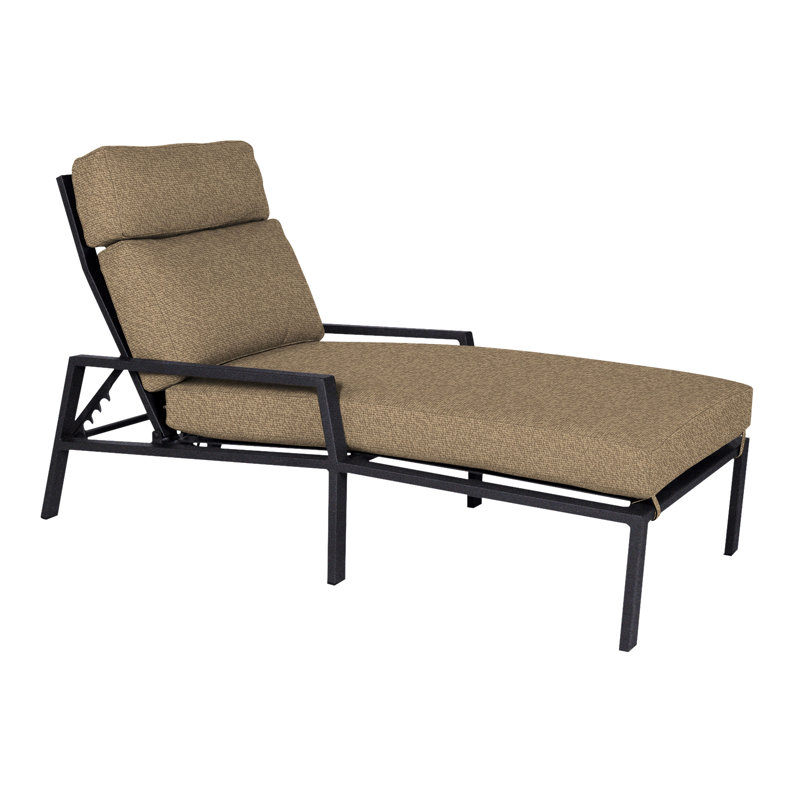 Aris Outdoor Chaise Lounge, Graphite, Alcazar Redwood