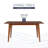 Aniek 60 IN W Brown Modern Wood Dining Table-815142141