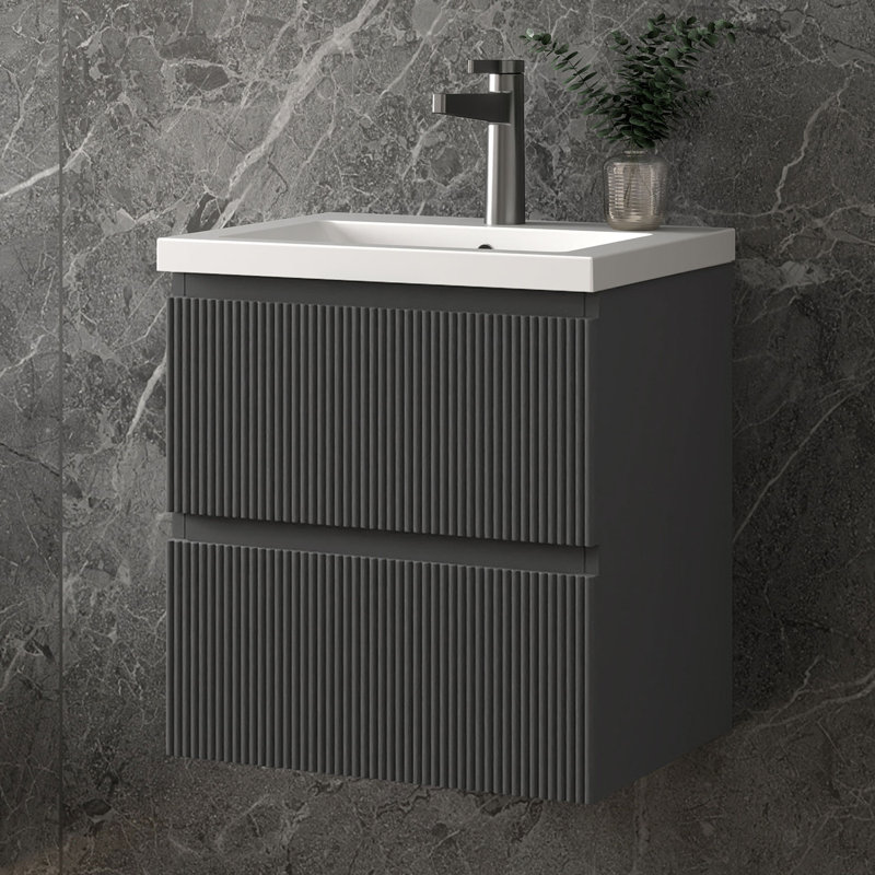 500mm Single Bathroom Vanity with Integrated Resin Basin
