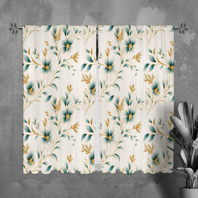 Rideaux à motif floral - 6145