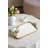 Marielene Gold Iron Tray with Mirrored Surface