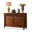 Armoire d'appoint en bois manufacturé cerisier foncé