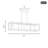 Muller 5-Light Linear Chandelier in Warm Brass
