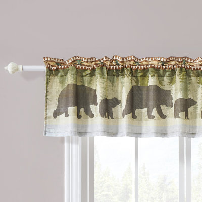 Greenland Home Fashions By The Lake Window Valance – 18" H Brushed Microfiber Curtain With Rod Pocket And 2" Header, 84" W