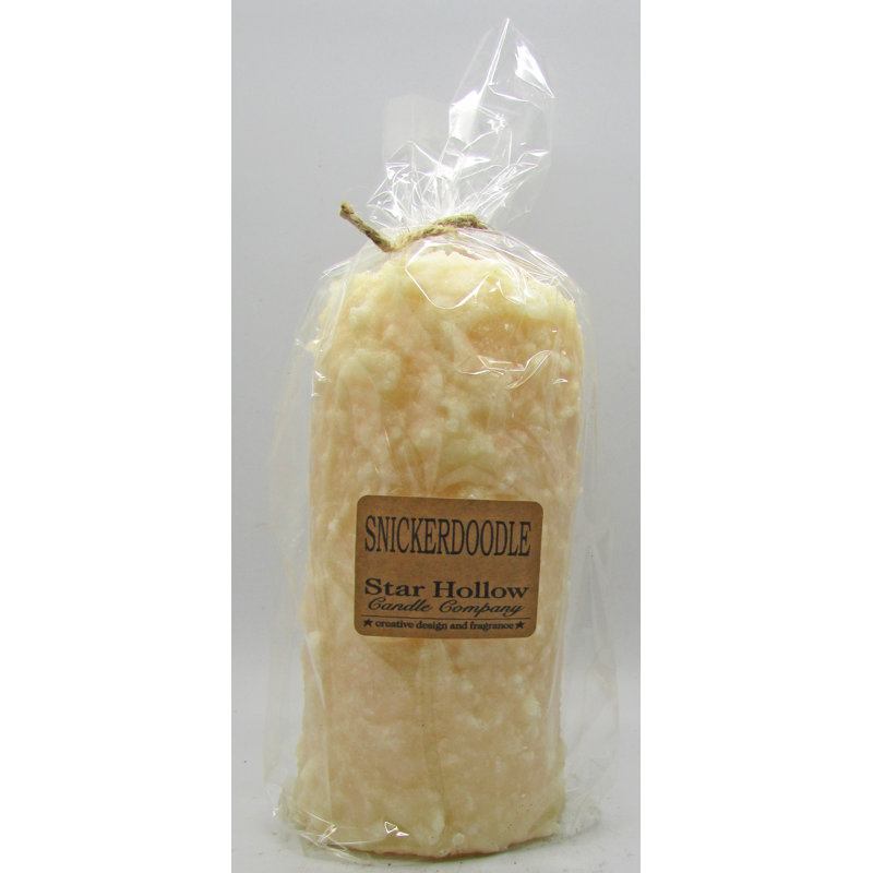 Bougie fantaisie snickerdoodle, Bougie grasse grande H 6,5 po x l 3,5 po x P 3,5 p