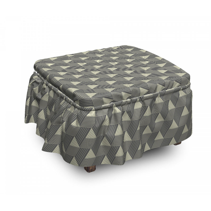 Housse pour repose-pieds abstract triangles