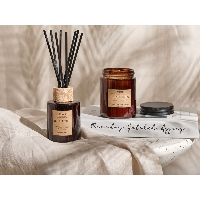 Scented Jar Candle, Brown, Fresh
