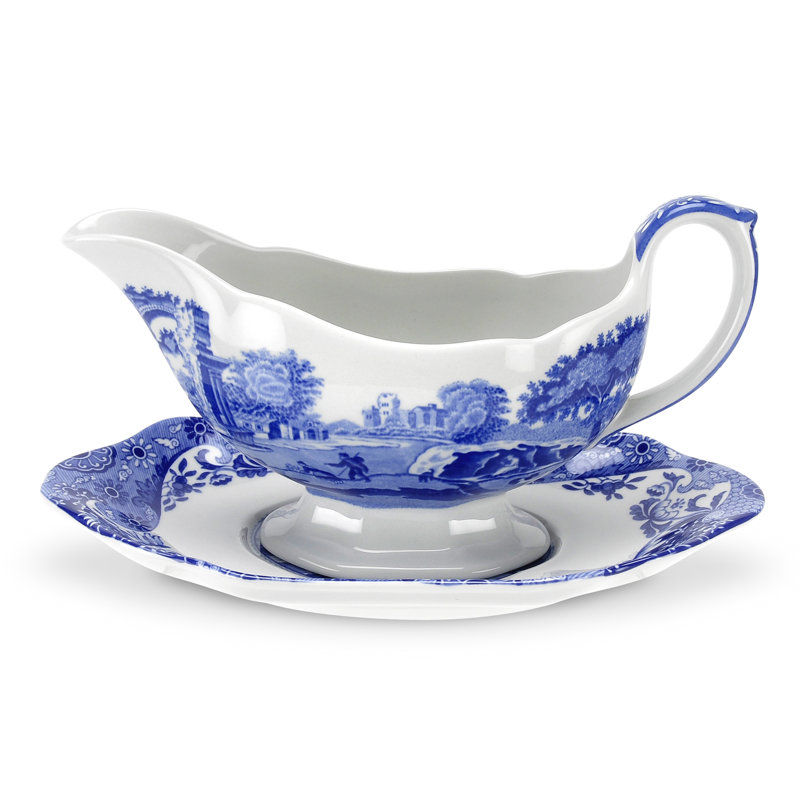 Saucière italienne Spode Blue et support 9 oz