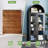 Metal Arched Cabinet With Lock, Freestanding Display Cabinet With Glass Doors And Adjustable Shelves, Modern Arched Bookshelf For Office, Kitchen, Pantry, Dining Room, Assembly Required, Black