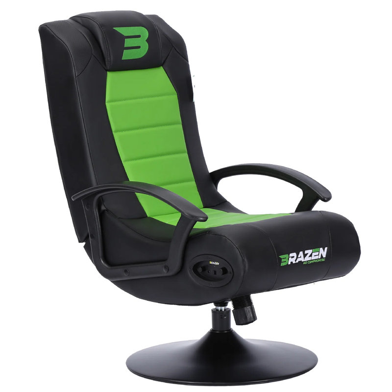 BraZen Stag 2.1 Bluetooth Surround Sound Gaming Chair, Green