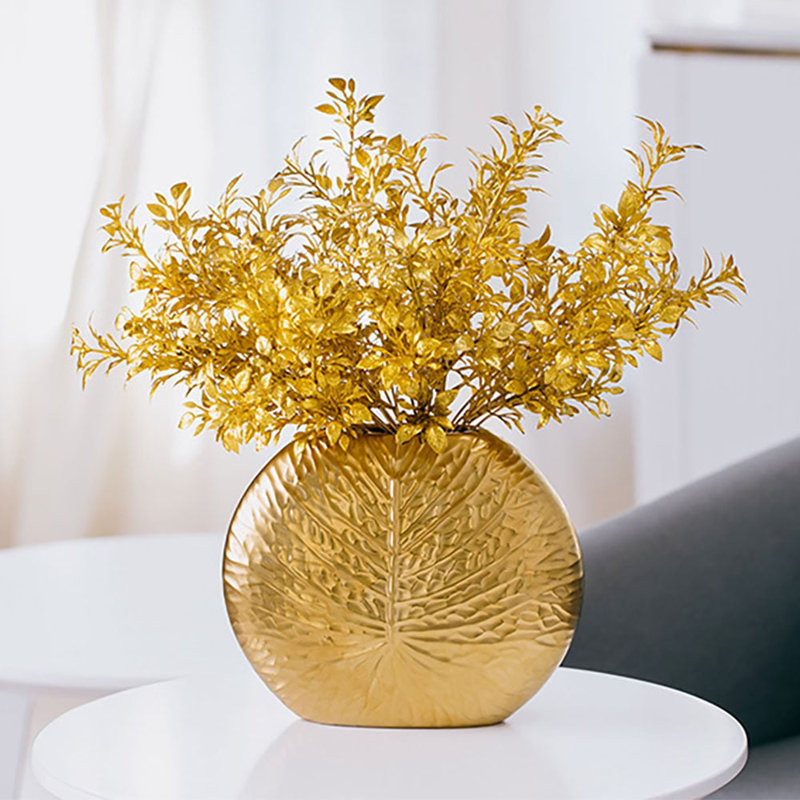 Ensemble de plantes artificielles de luxe en bronze et en bronze