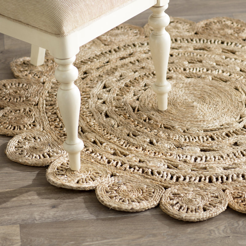 German Hand Braided Indoor Rug, Round 8'