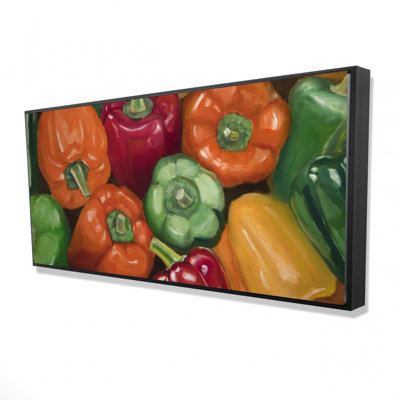 Colorful Peppers Print On Canvas