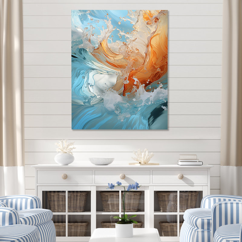 Jaeleah Beach, Oceanic Rhythms, impression sur toile, H 32 po x l 24 po x P 1 po, Toile tendue