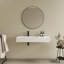 Lavabo de salle de bain rectangulaire en résine de 36 po à fixation murale 36 po Premium, durable et élégant avec trou pour robinet