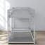 Lits superposés en métal peu encombrants, argent robuste avec style moderne pour les chambres compactes