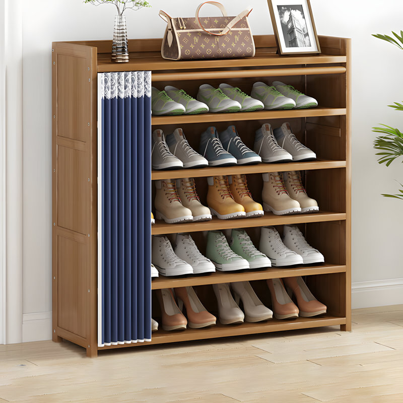 Armoire de rangement pour chaussures 100 cm à 6 niveaux pour petits espaces