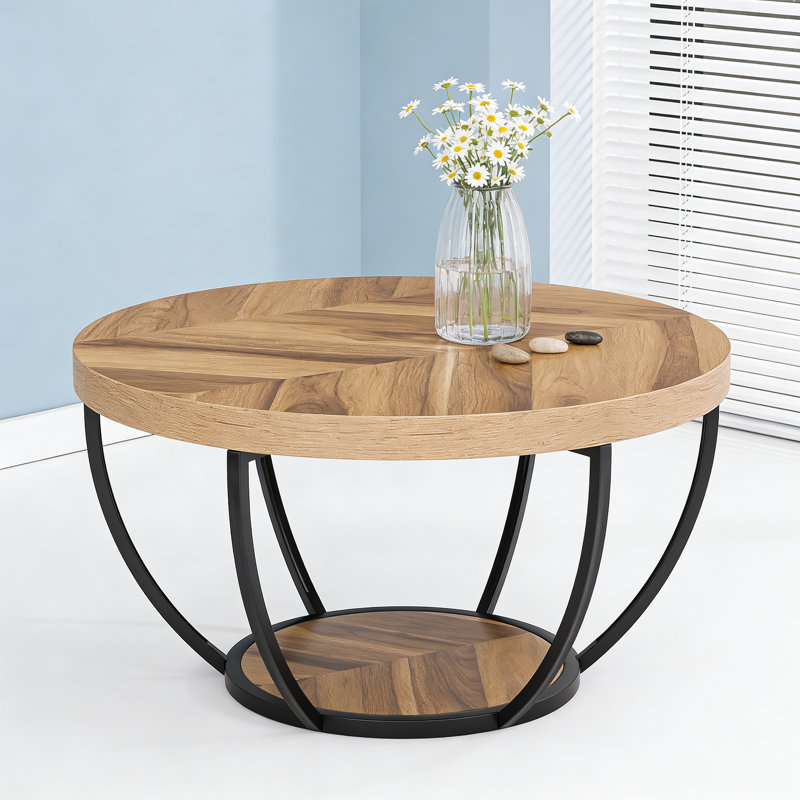 Table basse à chevrons Nordic Style, Naturel