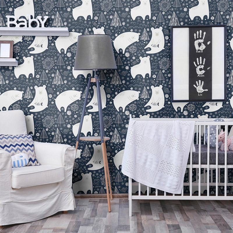 Warnock Animals Baby Removable Peel and Stick Wallpaper Panel