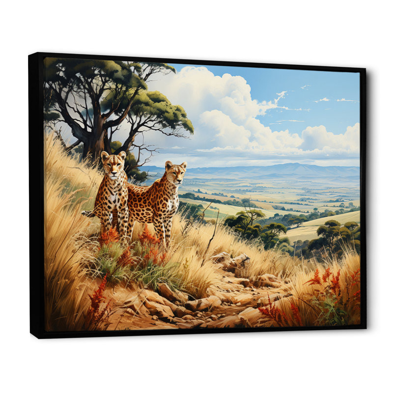 Rift Valley Serenade In Africa II - Animals Wall Art Prints, H 12 po x l 20 po x P 1 po, Cadre flottant noir