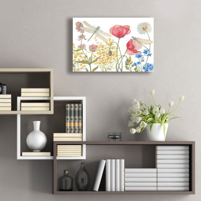 «Dragonfly Garden Delight B» par Jean Plout, art mural en verre acrylique