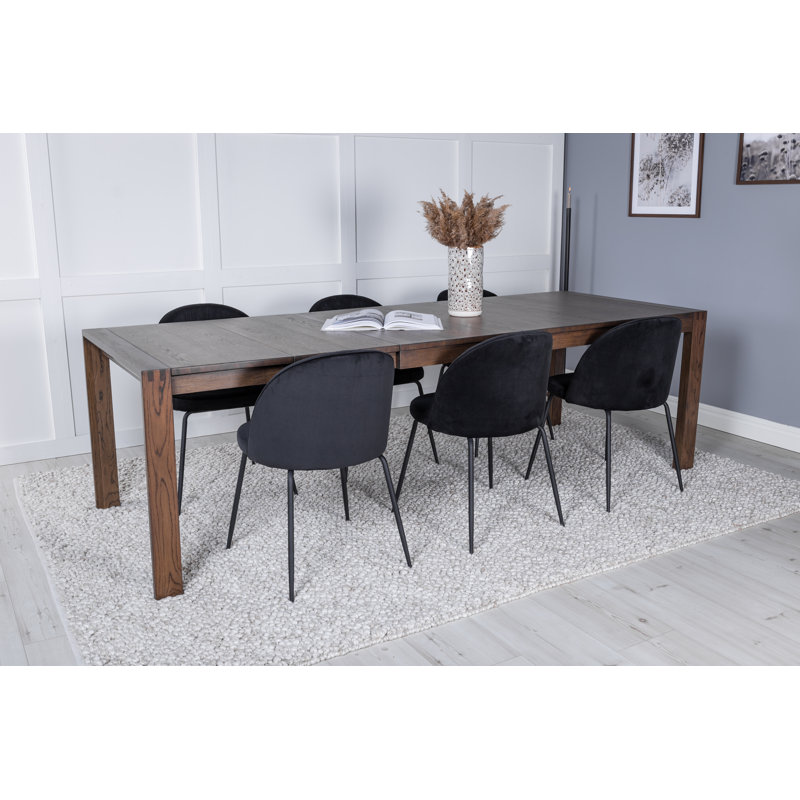Areather Extendable Dining Set, Brown, Brown