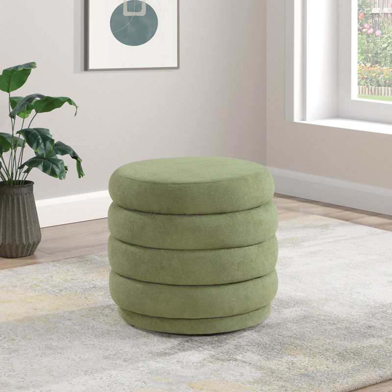 Repose-pieds avec rangement Jamariea, Vert mousse