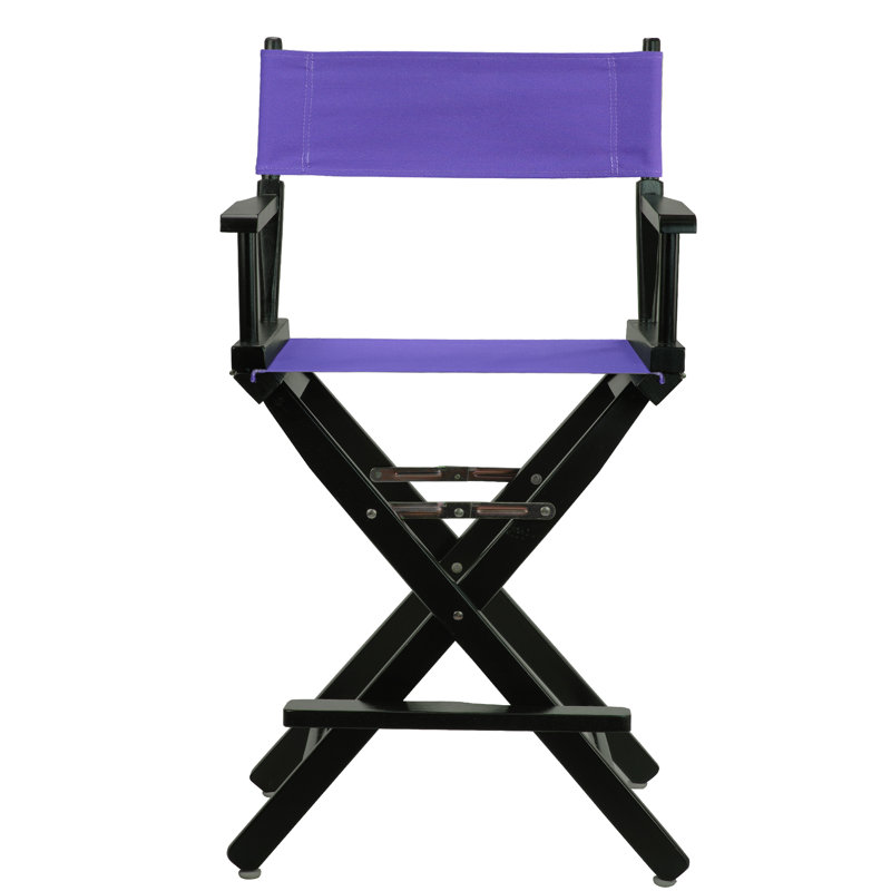 Chaise de réalisateur pliante 24 po, Noir, noir, noir, noir, Mauve