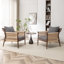 Chaise d'appoint rembourrée en bois massif Cofield-1413915888