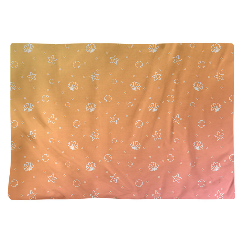 Napperon en coton 18 po Seashell, Rose / Orange