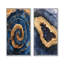 Cristal turquoise et glissade de bois en spirale I - Collection d'art mural ferme 2 pièces-1552644826-1552644825