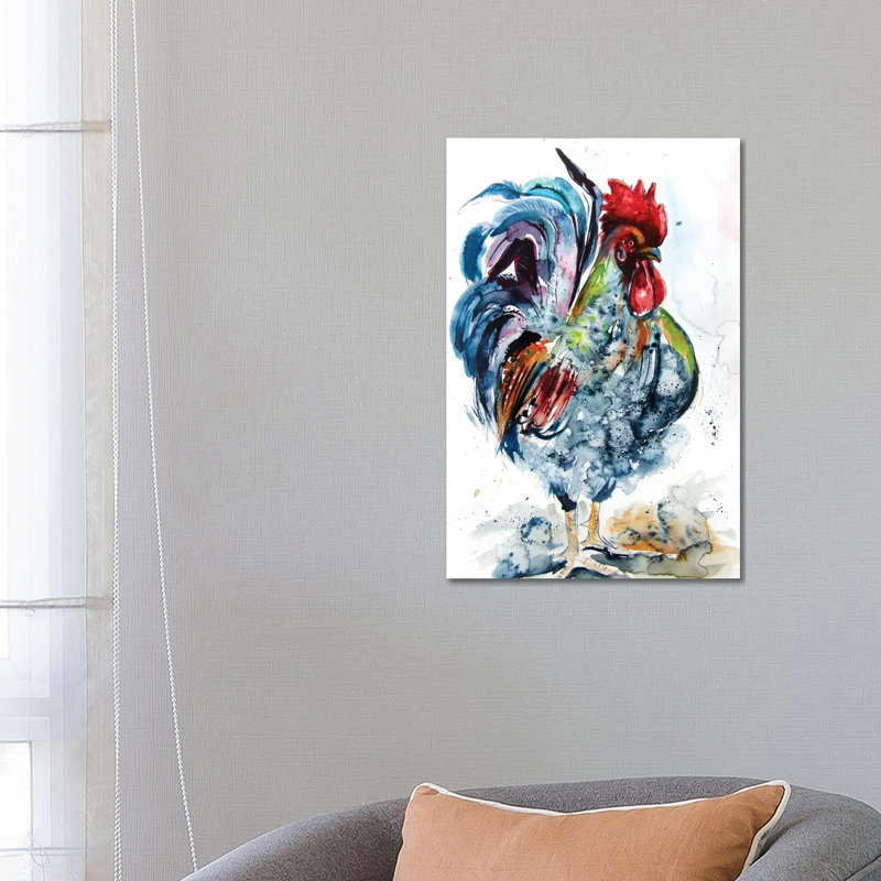 Proud Rooster by Anna Brigitta Kovacs - Wrapped Canvas Print, 66.04 cm H x 45.72 cm W x 1.91 cm D