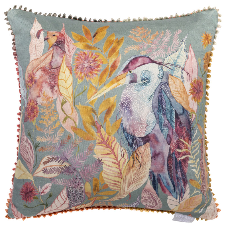 Ennerdale Forest Ennerdale Forest Animal Loop Edge Cushion Feathers Animal Print Square Scatter Cushion Cushion With Filling