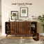 Buffet 61,4 "avec rangement, armoire de rangement cannelée avec portes coulissantes et 4 tiroirs-271332247