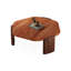 Image de couleur pierre et table basse hexagonale en bois massif-129221293