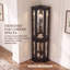 Vitrine de coin traditionnelle Ashbourne avec portes vitrées et tablettes-1309095807