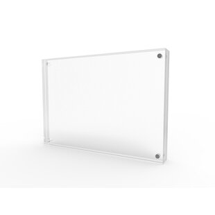 Azar Displays Clear Acrylic Magnetic Photo Block Frame Set with 4x6 and 5x7  size Frames