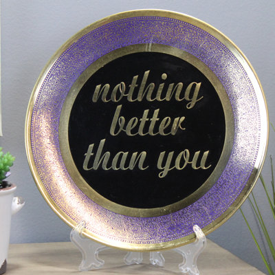 Plaque décorative en laiton à fixation murale nothing better than you Akash