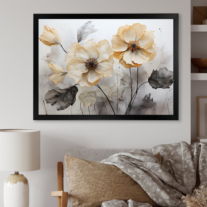 Minimalisme Morning Glory - Morning Glory, impression sur toile encadrée, H 34 po x l 44 po x P 1,5 po, Cadre simple noir