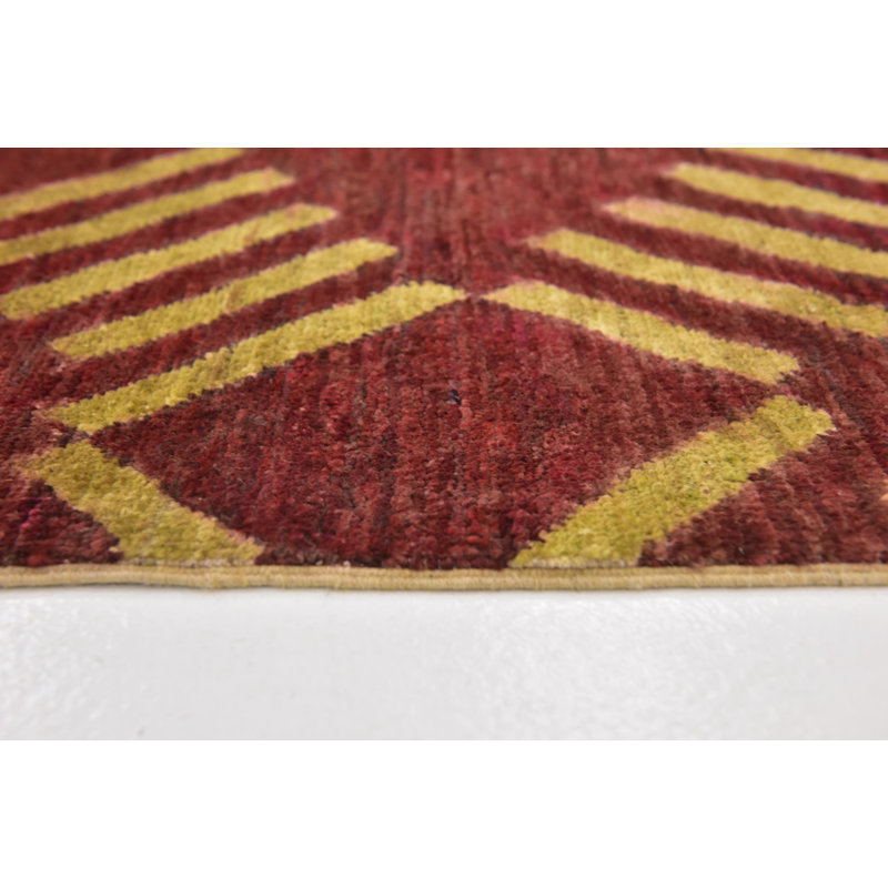 Nash One-of-a-Kind 5' X 6'5" New Age Wool Area Rug in Burgundy