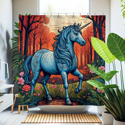 Treau Unicorn Shower Curtain