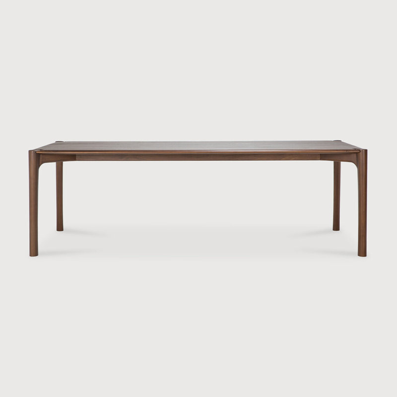 PI Solid Oak Dining Table, 30"H x 94.5"L x 39.5"W, Teak Brown