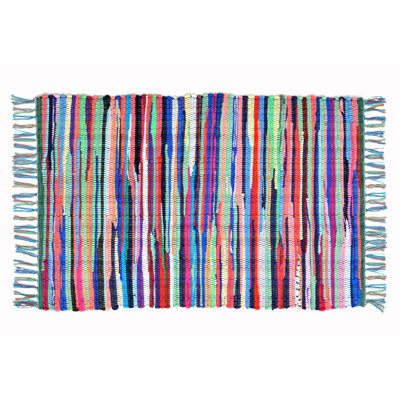 Nisbet Handwoven Multicolour Rag Rug