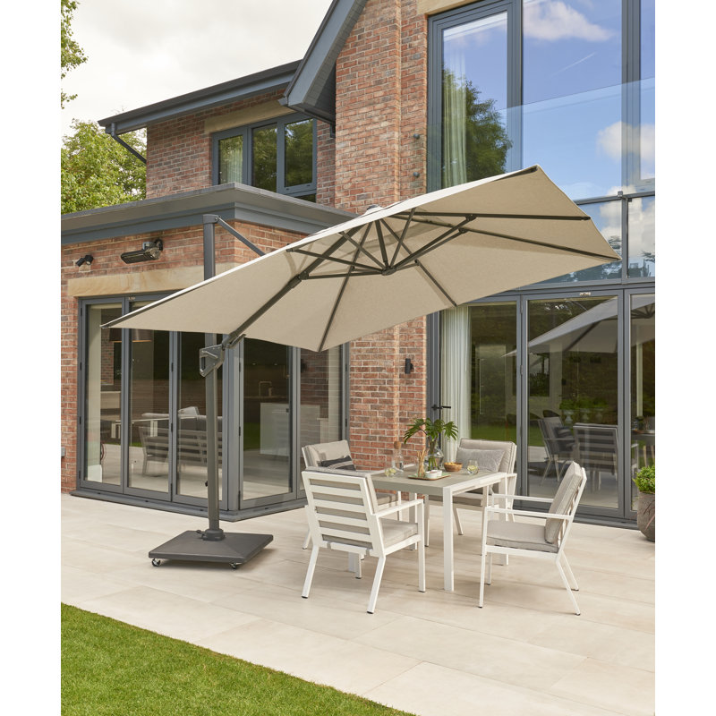 Pranet - Royce 3m Square Cantilever, Smoke Grey