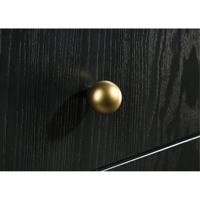 Commode noire à 8 tiroirs