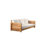 Baela 83.5" Wide Teak Patio Sofa with Cushions
